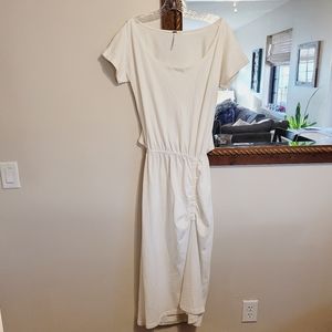 NEW Free People Cream Short Sleeve Midi Dress